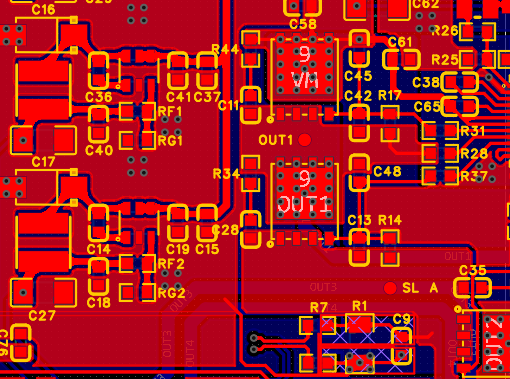 YL2200 PCB layout excerpt